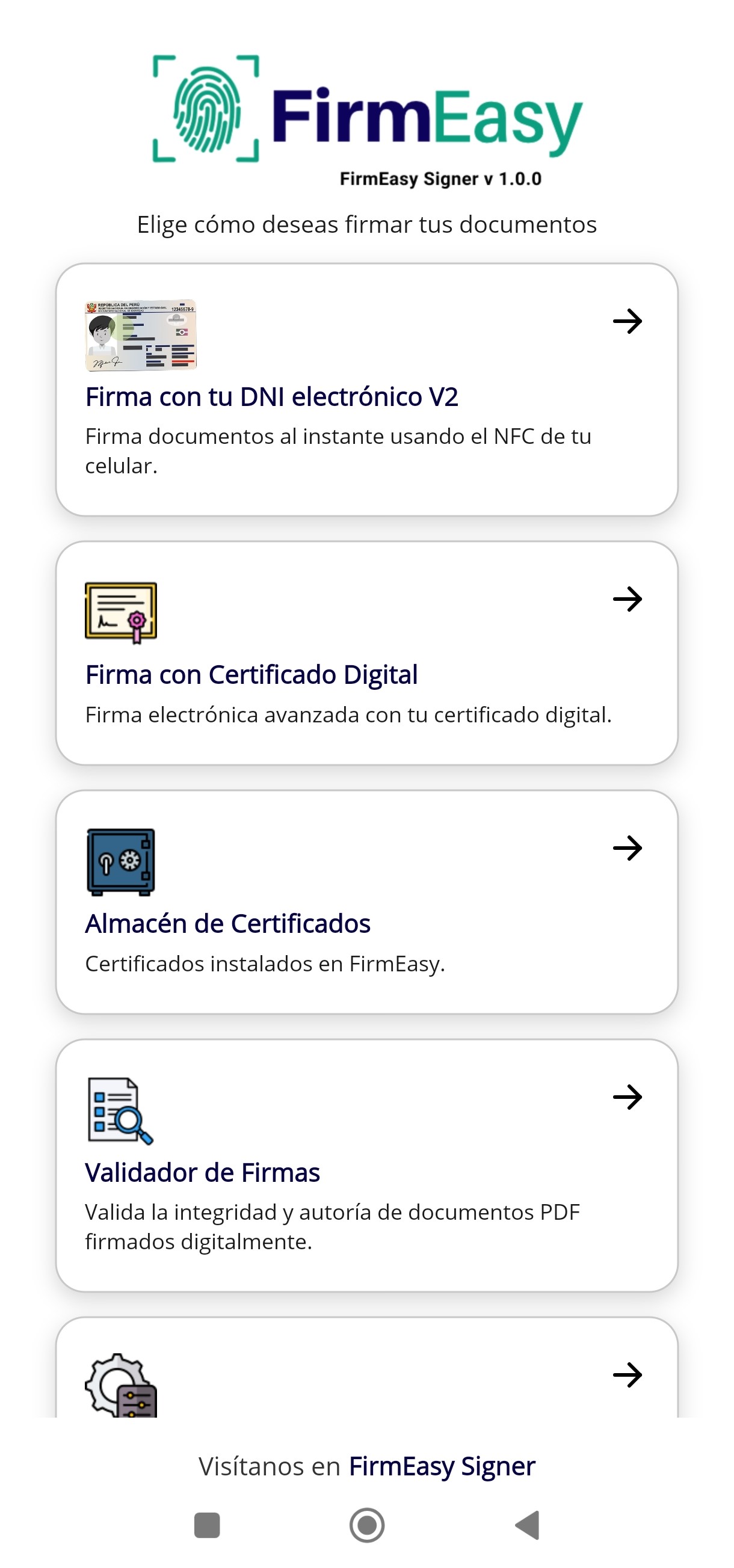 Inicio FirmEasy